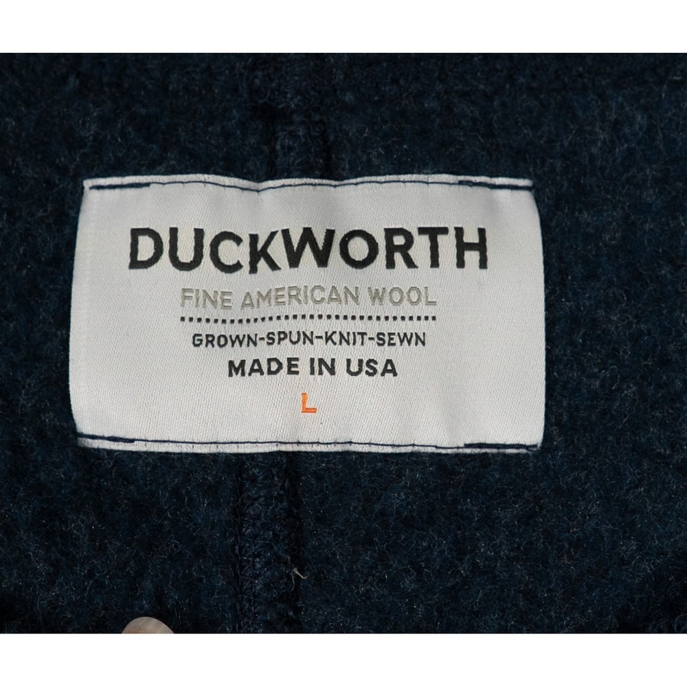 Duckworth Womens Powder Sweater Rambouillet Merino Wool Blend Navy Blue Large image 2